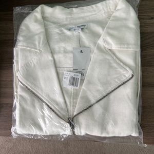 Lauren Lane X Sonoma White Cropped Denim Jacket Size 1X